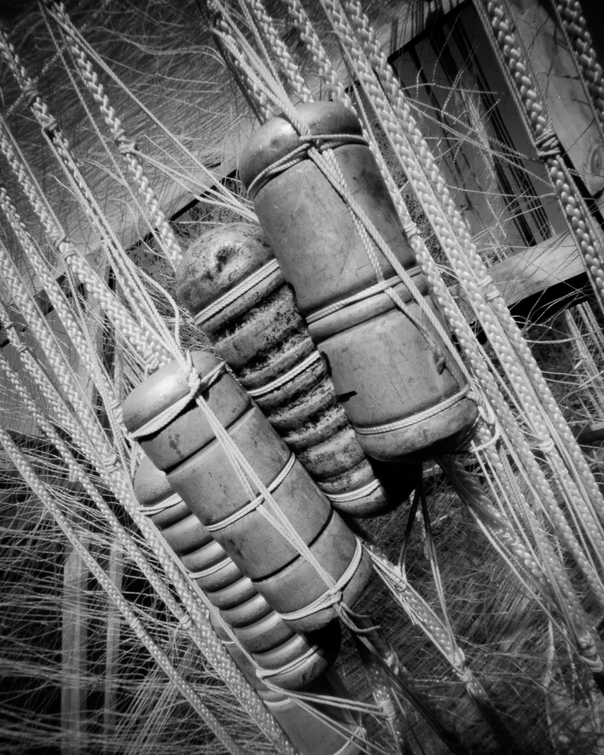 Edisen Fishery Floats, Isle Royale - pinhole camera photograph