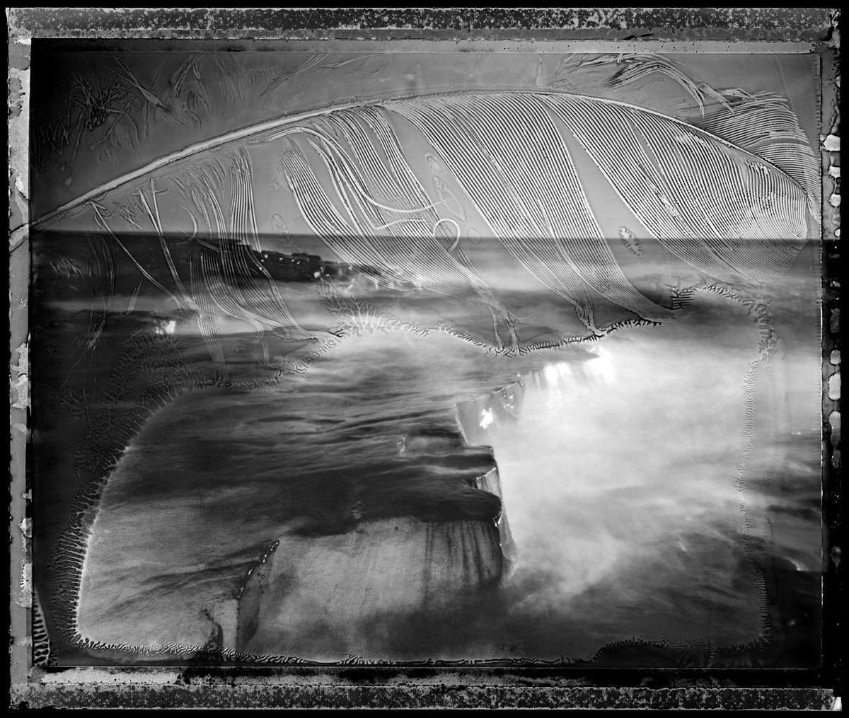 Artist Point and Feather - pinhole camera photograph